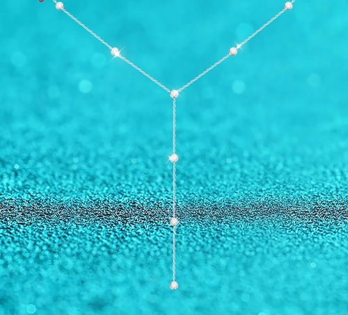 moissanite שרשרת עניבה משובצת 