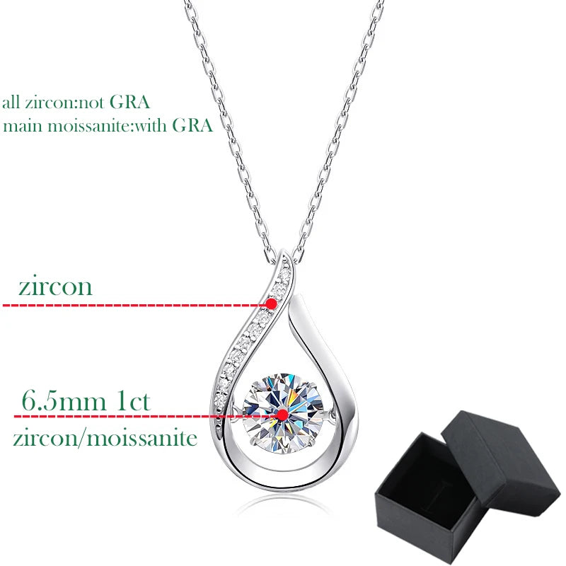 moissanite m&m שרשרת 